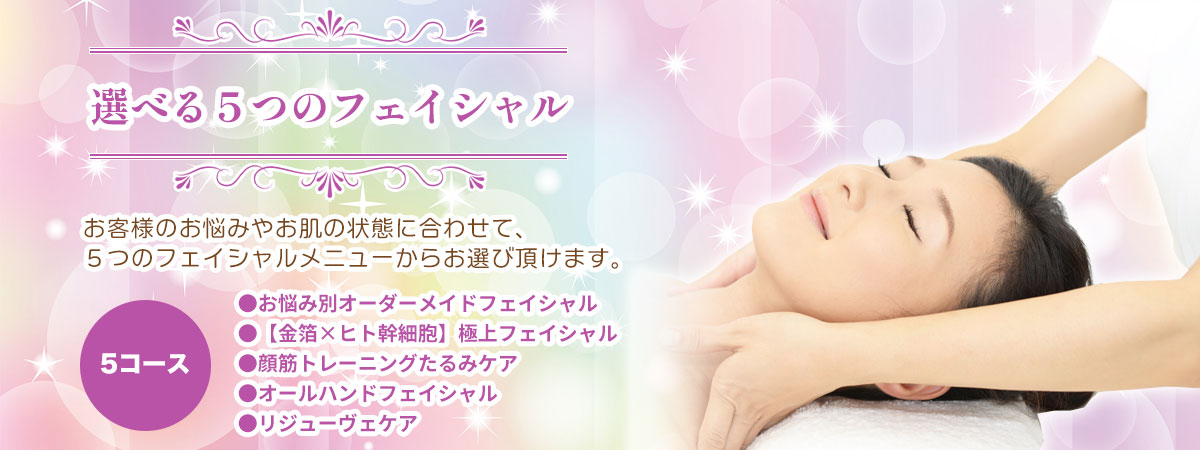 選べる4つのフェイシャル 選べる4つのフェイシャル